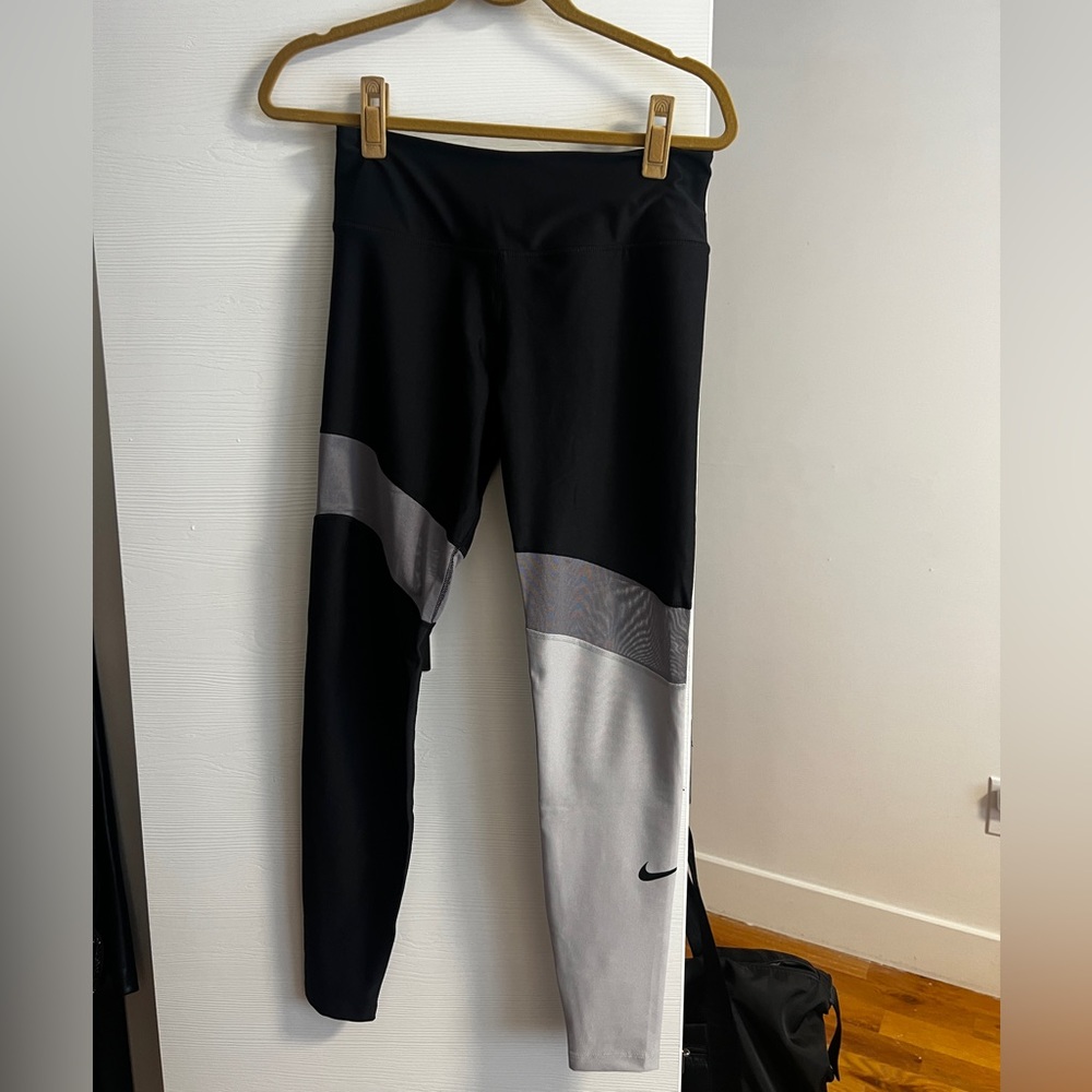 Nike Black and Grey Leggings
